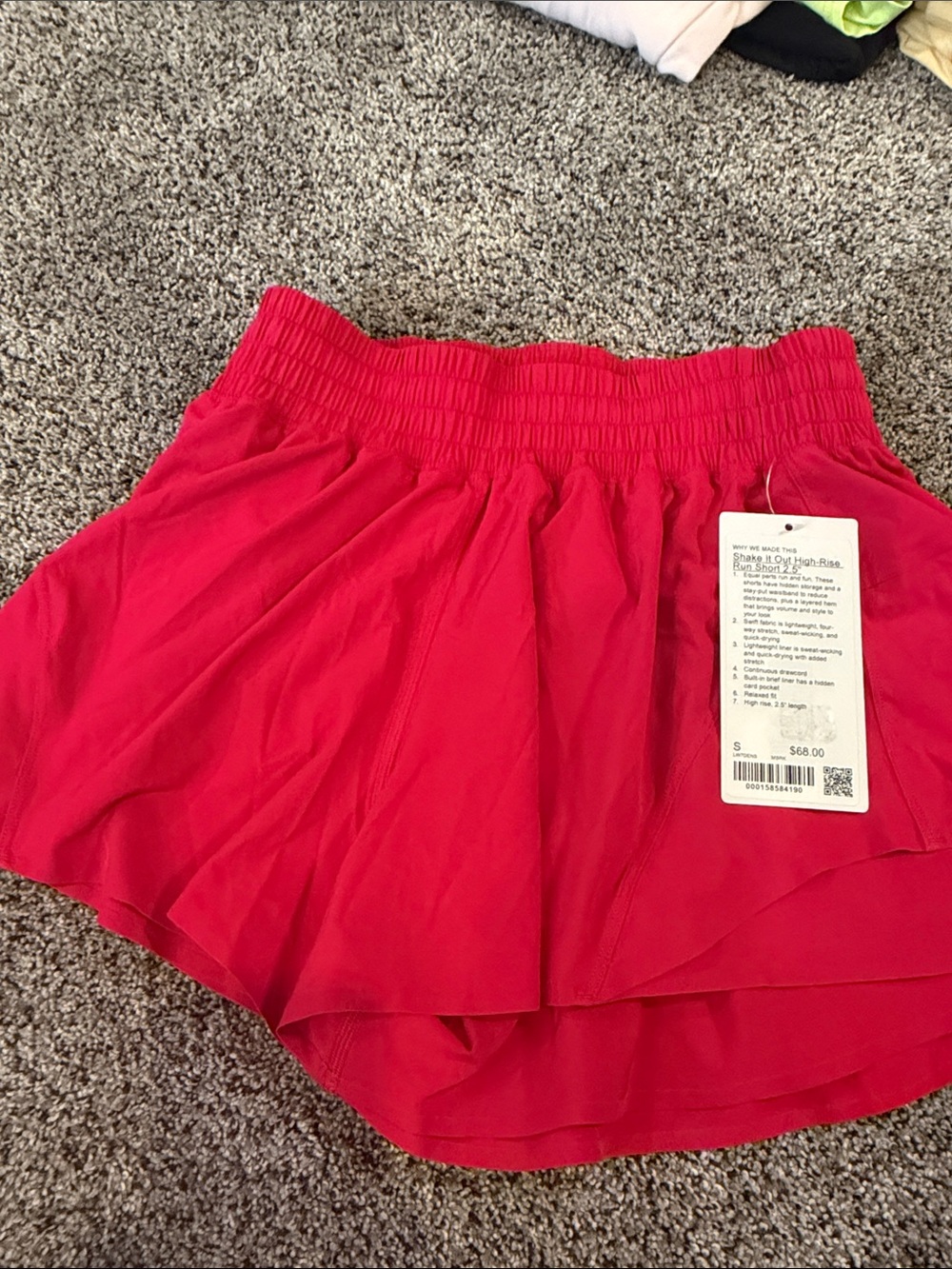 lululemon athletica Hot Pink Women’s Athletic Skort with Smocked Waist